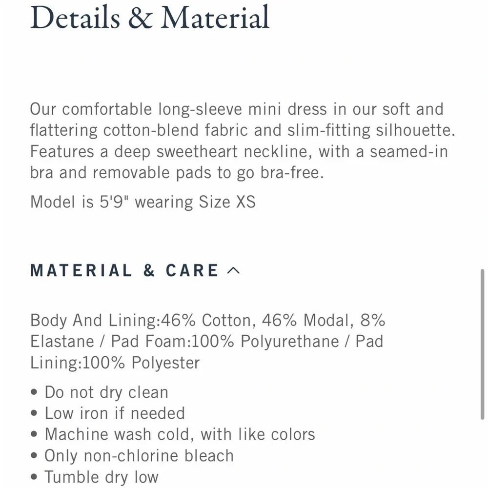 A&F Zoe Bra-Free Long-Sleeve Knit
Mini Dress - Picture 6 of 6